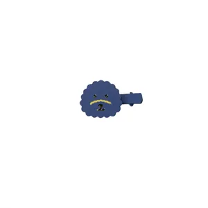 Pince à cheveux ours bleu foncé mignon avec finition mate et design animalier cartoon