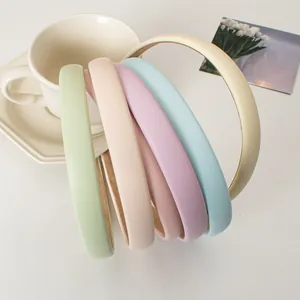 Lot de serre-têtes rembourrés en similicuir aux tons macarons pastel, vert et rose