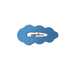 Süße bonbonfarbene gewellte Haarklammer in Himmelblau, Wolken-Design mit BB-Clip-Struktur