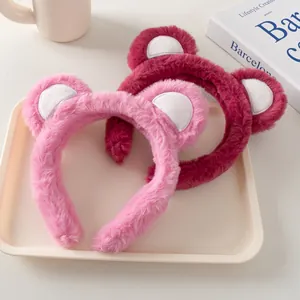 Diadema con Orejas de Oso de Peluche Suave y Mullida para Lavar la Cara Maquillaje Mujer Niña Accesorios para el Cabello Dulce