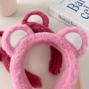 Diademas de orejas de oso de peluche en rosa y magenta para mujer y niña accesorio de pelo