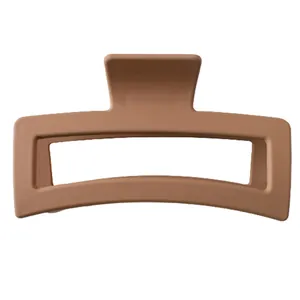 Pinza per capelli quadrata opaca color caramello 13cm per capelli folti e spessi