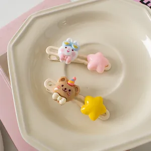 Barrettes à cheveux mignonnes lapin et ours avec étoiles accessoires pour filles