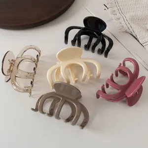 Gruppenanzeige von fünf bunten großen Haarklammern für dickes Haar Styling Design