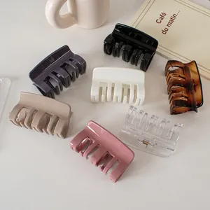 Glossy Solid Color Square Hair Claw Clip Strong Hold Large Rectangular Hair Jaw Clip Korean Style Hair Accessories For Women