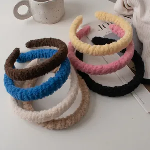 Serre-tête rembourré épais en peluche pour femme dans diverses couleurs crème d'automne