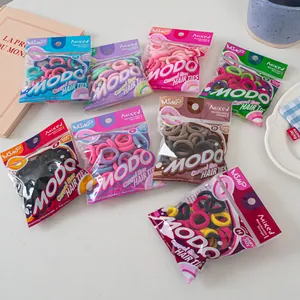 Colorful high-elastic baby size hair ties set in a durable towel ring material