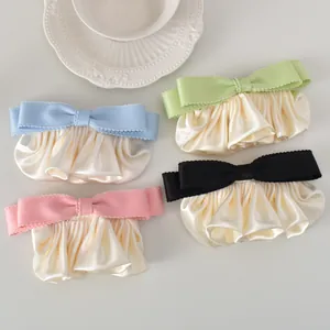 Ensemble de pinces à cheveux élégantes en satin à nœuds bleu vert rose et noir