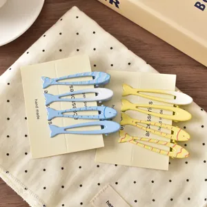 Simpatico Fermaglio per Capelli a Forma di Pesce Cartone Animato in Lega Verniciato Stile Fresco per Frangia Donna Ragazza Accessori per Capelli