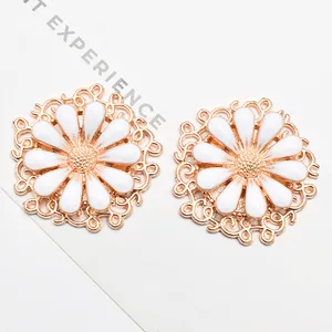 Accessori per gioielli a margherita in lega oro rosa per copricapi e clip fai-da-te