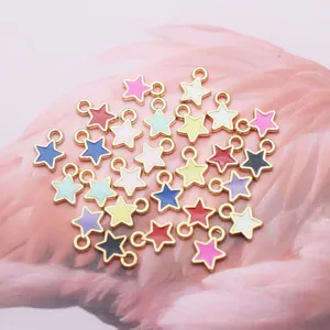 Minimalist Alloy Enamel Star Charms DIY Jewelry Making Accessories For Earrings Bracelet Necklace Pendants Pentagram Charm