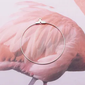 Anneau en métal argenté pour bijoux DIY avec connecteur multi-trous pour boucles d'oreilles