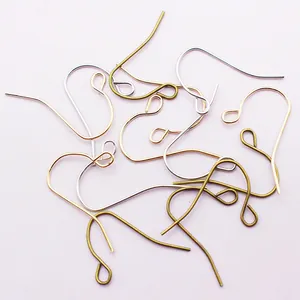 Alloy Fishhook Earring Hooks DIY Jewelry Making Findings Electroplated Smooth Metal Ear Wire For Earrings Crafting