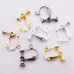 Convertitori di Orecchini a Clip a Spirale in Rame Regolabili per Orecchi Senza Buco Componenti per Fai da Te Gioielli a Forma di U