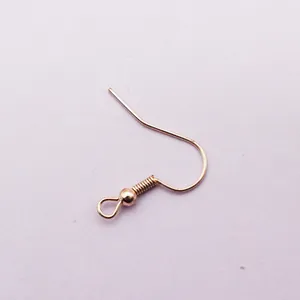 Détails de crochets d'oreilles or rose avec perles et ressorts pour la création de bijoux