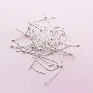 Silberne Kugel-Ohrhaken aus Kupfer im Großpack für DIY-Schmuckherstellung