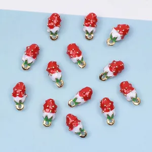 Legierung Emaille Erdbeere Drachenfrucht Charms Anhänger Für DIY Schmuckherstellung Handgefertigte Armband Zubehör
