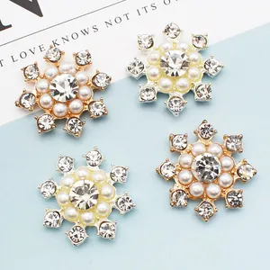 Legierung Schneeflocke DIY Anhänger Mit Strass Imitationsperle Für Handgefertigte Schmuck Brosche Zubehör