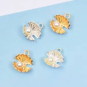 Gold- und Silber-Muschelperlenanhänger für DIY Halsketten und Armbänder