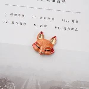 Charmant renard en émail orange et rouge pour accessoires DIY et création de bijoux