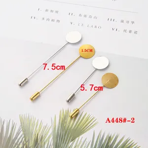 Set di basi per spille fai-da-te oro e argento, lunghezze 5,7cm e 7,5cm con vassoio 1,5cm