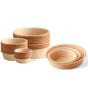 Détail macro de différentes tailles de supports ronds en papier sulfurisé pour la cuisson