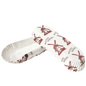 Oval windmill print greaseproof paper baking cups for cupcakes and bread molds