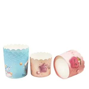 Cápsulas para cupcakes de unicornio en colores pastel para hornear postres