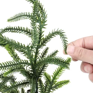 Realistic Norfolk pine branches for Christmas decor with soft needles and flexible texture