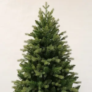 Lush 2.1m artificial Christmas tree with dense PE mixed needles for festive home decor