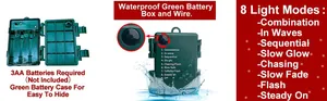 Waterproof AA battery box for Christmas garland with 8 lighting modes control