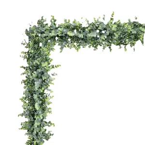Set de enredaderas de eucalipto artificial verde salvia para decorar bodas y pared