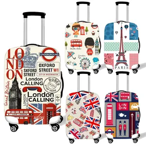 London and Paris city landmark polyester luggage covers in multiple stylish designs
