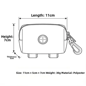 Guida alle dimensioni del dispenser di sacchetti per rifiuti in poliestere con gancio