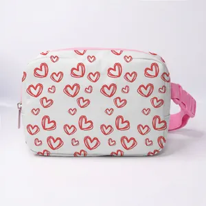 Women Fashion Butterfly Print Waist Bag Large Capacity Polyester Chest Bag Casual Travel Crossbody Fanny Pack For Ladies
