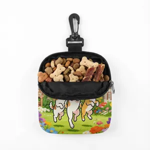 Bolsa de golosinas para perros con dibujos animados y cremallera para entrenamiento
