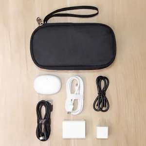 Leopard print travel organizer bag for electronic accessories cables and chargers