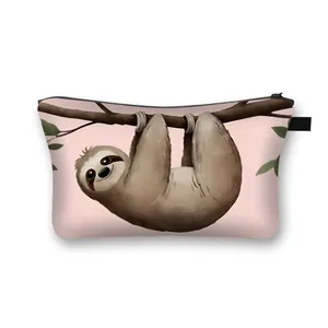Niedliche Faultier Kosmetiktasche aus Segeltuch mit viel Platz und Reißverschluss