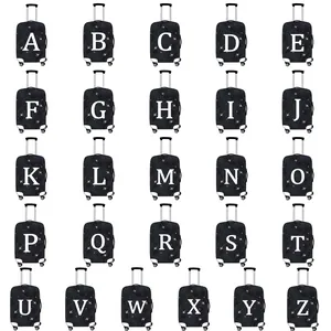 Elastic luggage covers with airplane patterns and A-Z letters for suitcases