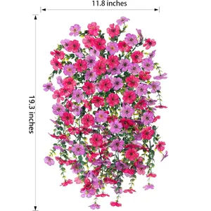 Detaillierte Maßtabelle für künstliche hängende Veilchen in der Größe 11,8 x 19,3 Zoll