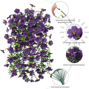 UV-beständige künstliche violette Blumen für die Innen- und Außendekoration