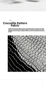 Detailed macro shot of premium black crocodile embossed texture with high gloss finish