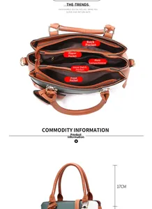 Détails du sac à main grande capacité avec poignée de 17 cm et design multicolore