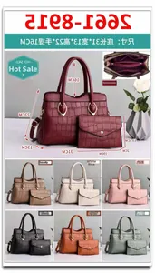 Detail view of 2-piece set faux crocodile tote bag with interior size specifications