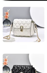 Detailed comparison of beige and black quilted handbags with gold chain straps