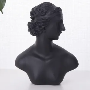 Espositore gioielli busto greco classico in resina nero opaco per orecchini