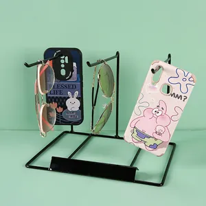 Nordic Style Iron Jewelry Display Stand Desktop Earring Necklace Organizer Hair Accessory Hanging Rack Metal Minimalist Storage Holder