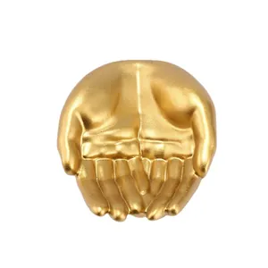 Golden heart-shaped hands jewelry display stand for rings and necklaces home decor