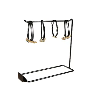 Minimalist black iron jewelry display stand for earrings, headbands and hair accessories