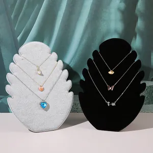 Espositore per Collane in Velluto a Foglia di Banano 11 Slot Tabellone Pieghevole per Gioielli Pendenti per Bancone Stoccaggio Domestico Accessori Fotografici